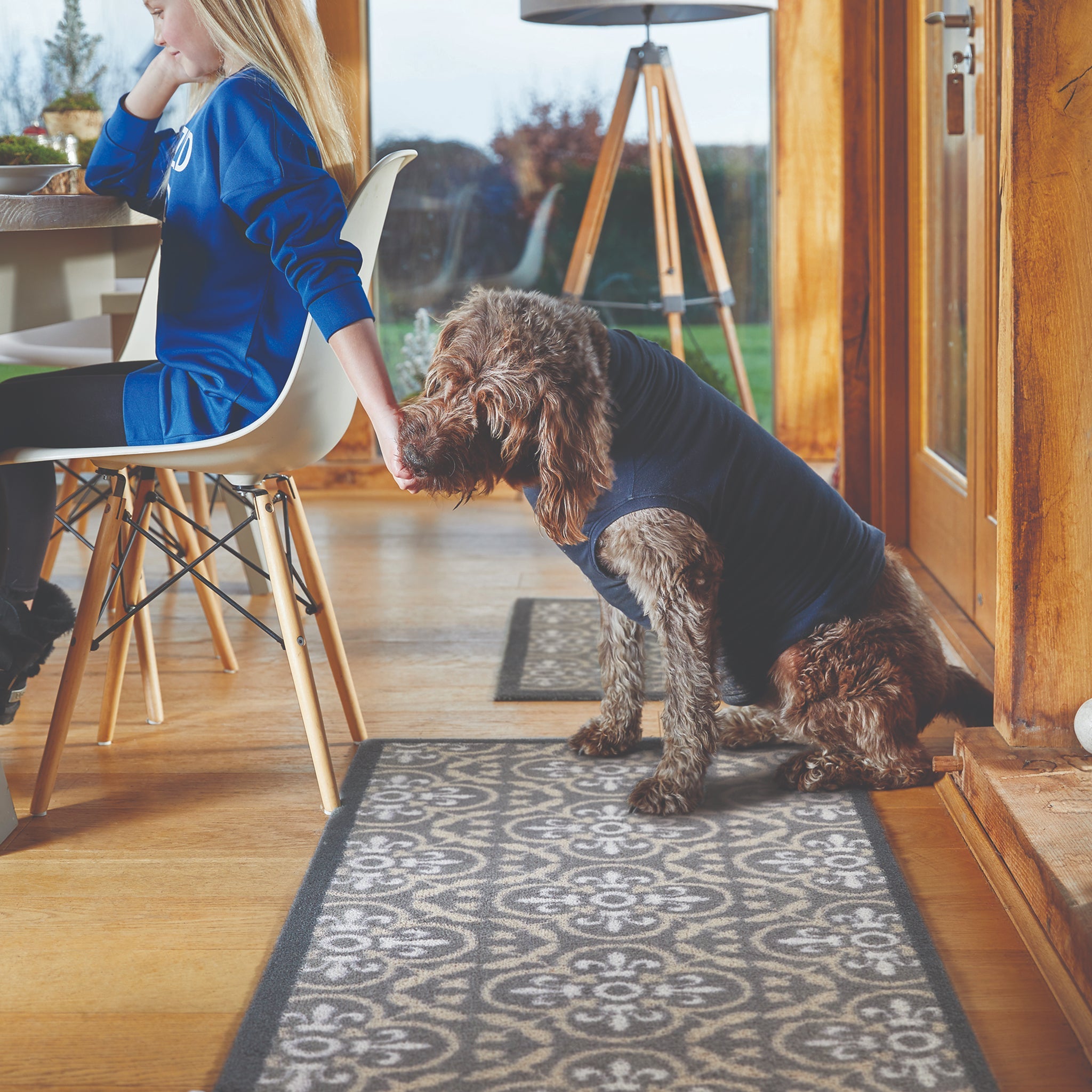 Home 40 Heritage Grey Washable Doormat