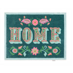 Homefolk Green & Pink Washable Doormat 1