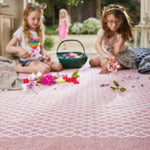 Trellis Washable Rug Rose 3