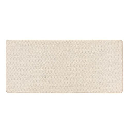 Sculptured Washable Honeycomb Rug Ivory