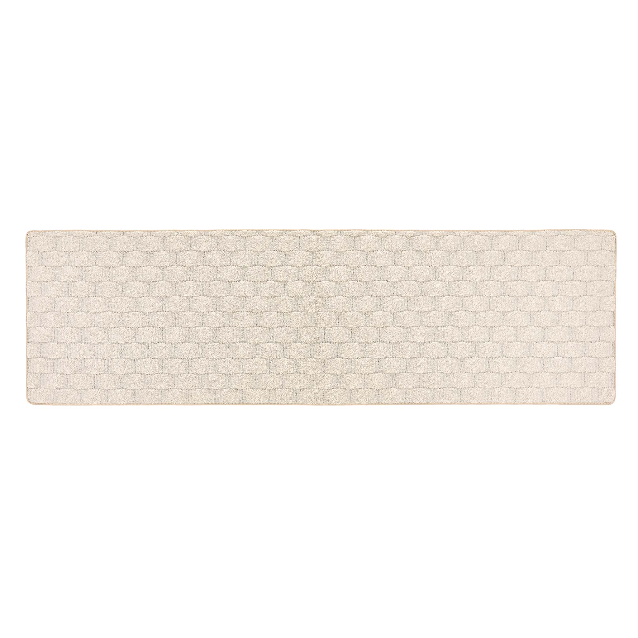 Sculptured Basketweave Rug Ivory 3