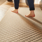 Sculptured Washable Honeycomb Rug Ivory 4