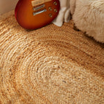 Jute Extra Rug Plain Oval 3