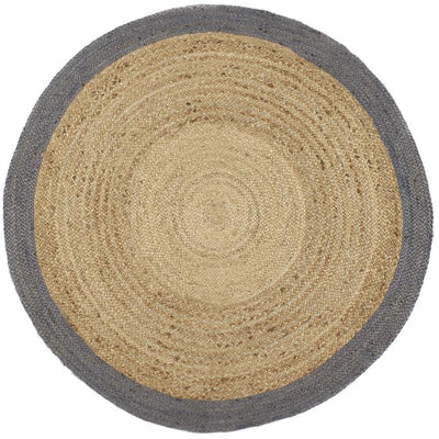 Jute Border Rug Grey 5