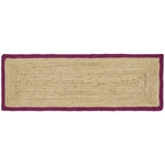 Jute Border Rug Raspberry 5
