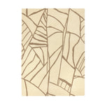 Kintsugi- 100% Wool Cut Pile rug in Cream with a carved pattern.