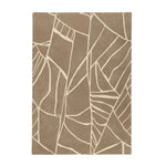 Kintsugi Rug- 100% wool cut pile, hand-tufted and carved rug in Stone with a carved design. 