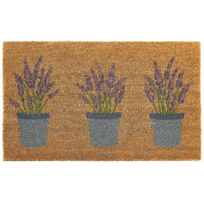 Printed Coir Lavender Doormat 1