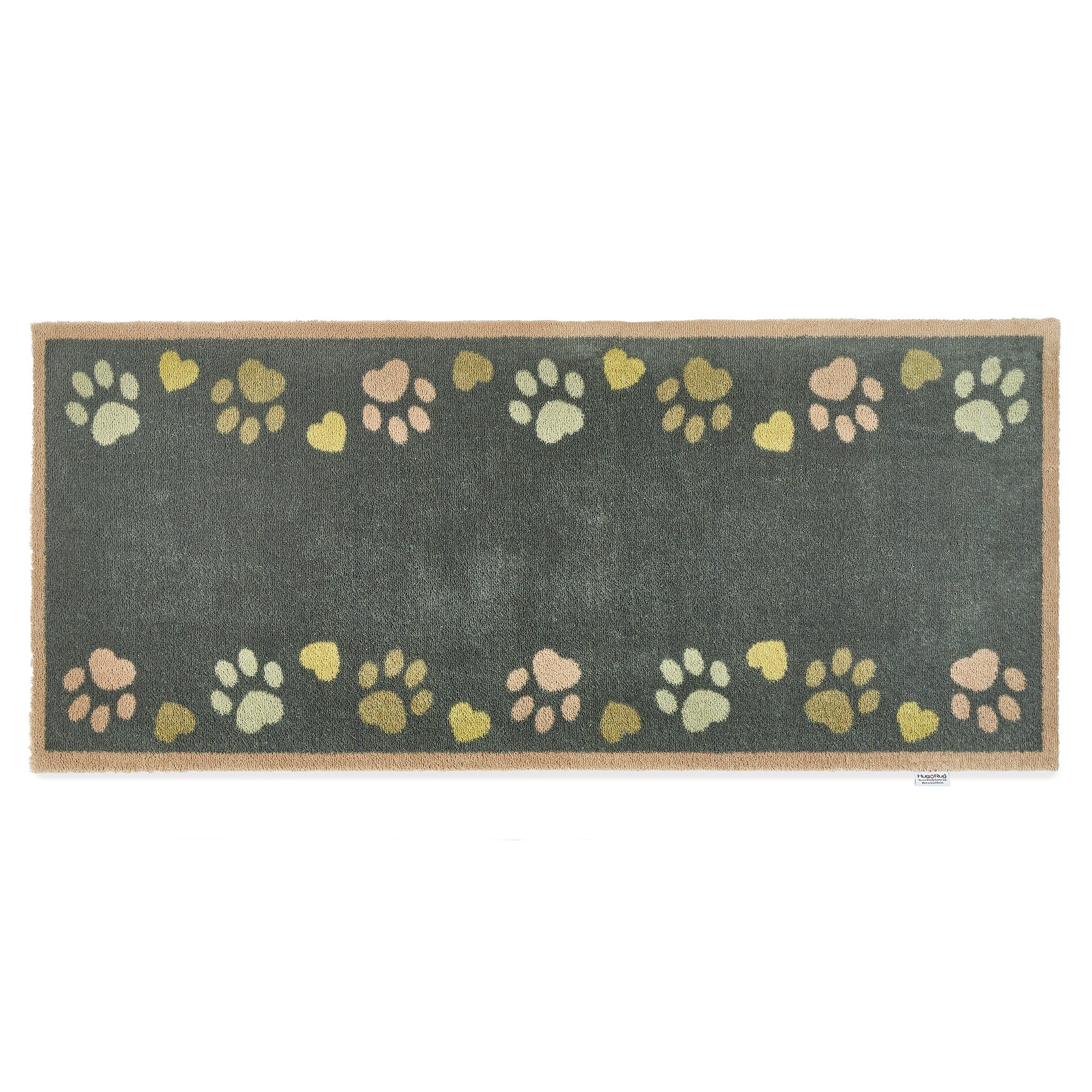 Hug Rug Green Love Paws Washable Runner