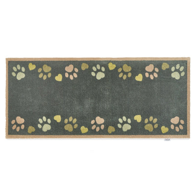Hug Rug Green Love Paws Washable Runner