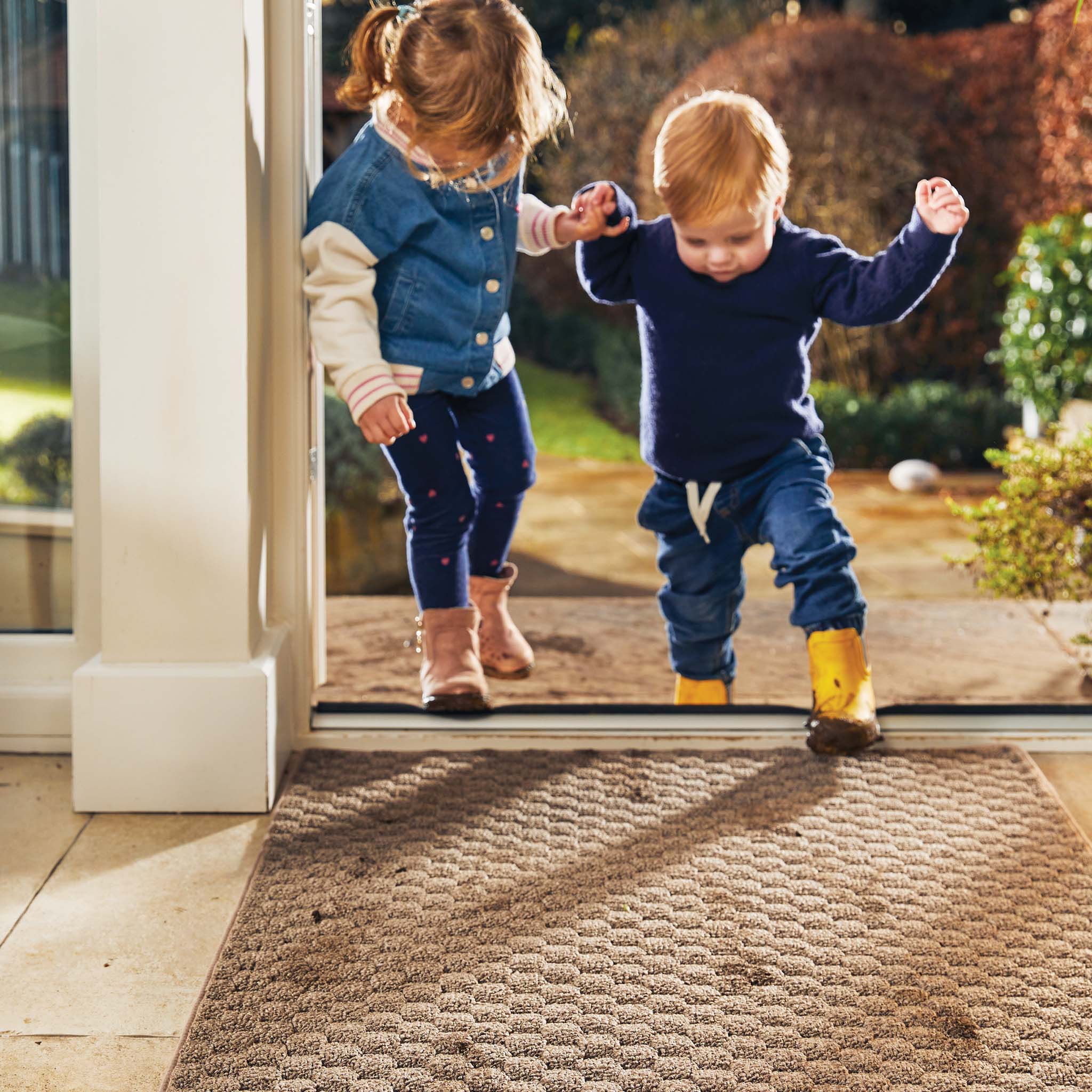 Sculptured Washable Honeycomb Rug  Mink 2