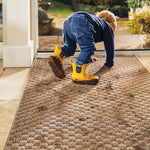 Sculptured Washable Honeycomb Rug  Mink 4