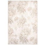 Muted Floral Beige Eco-Washable Rug 9