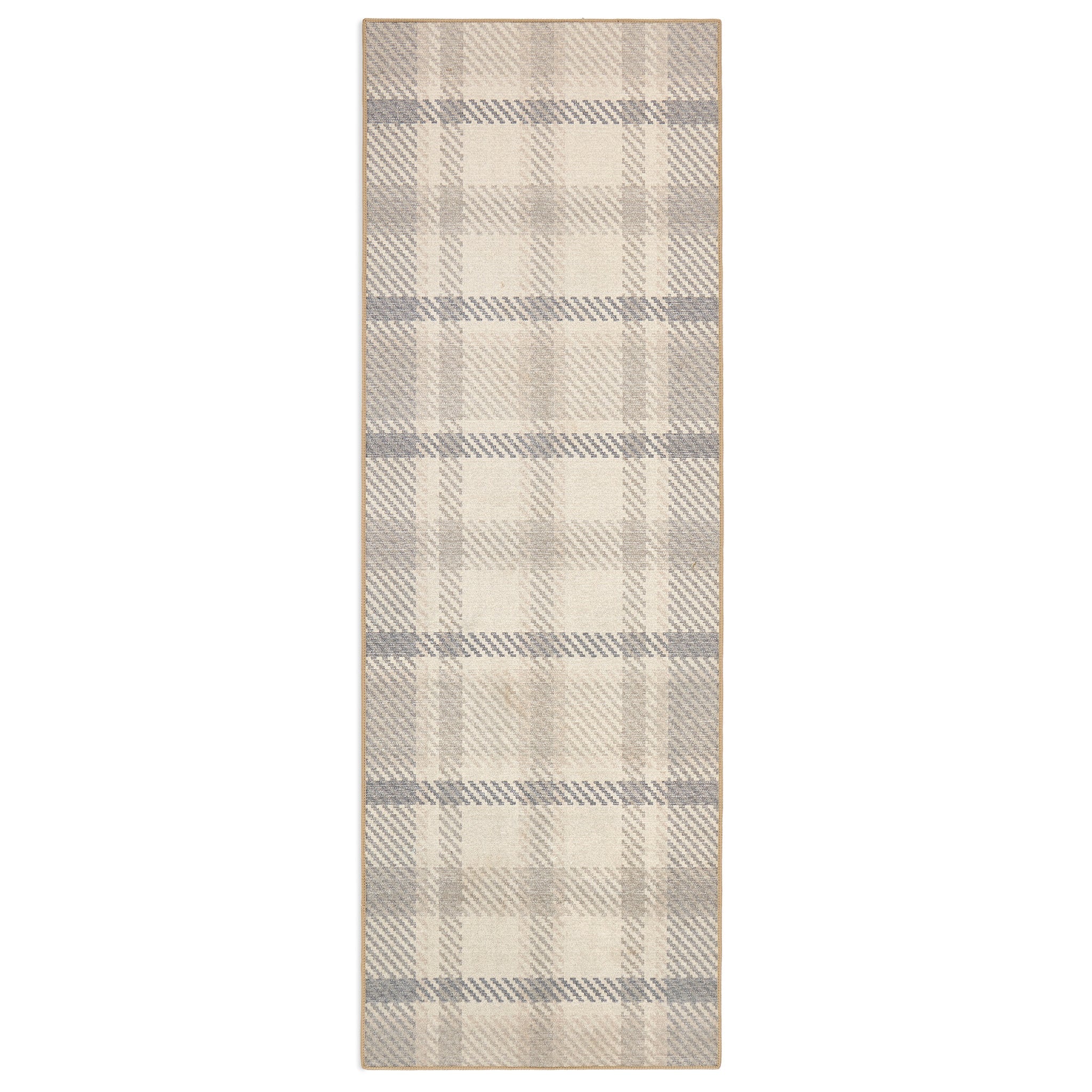 Isla Plaid Neutral Eco-Washable Runner 9