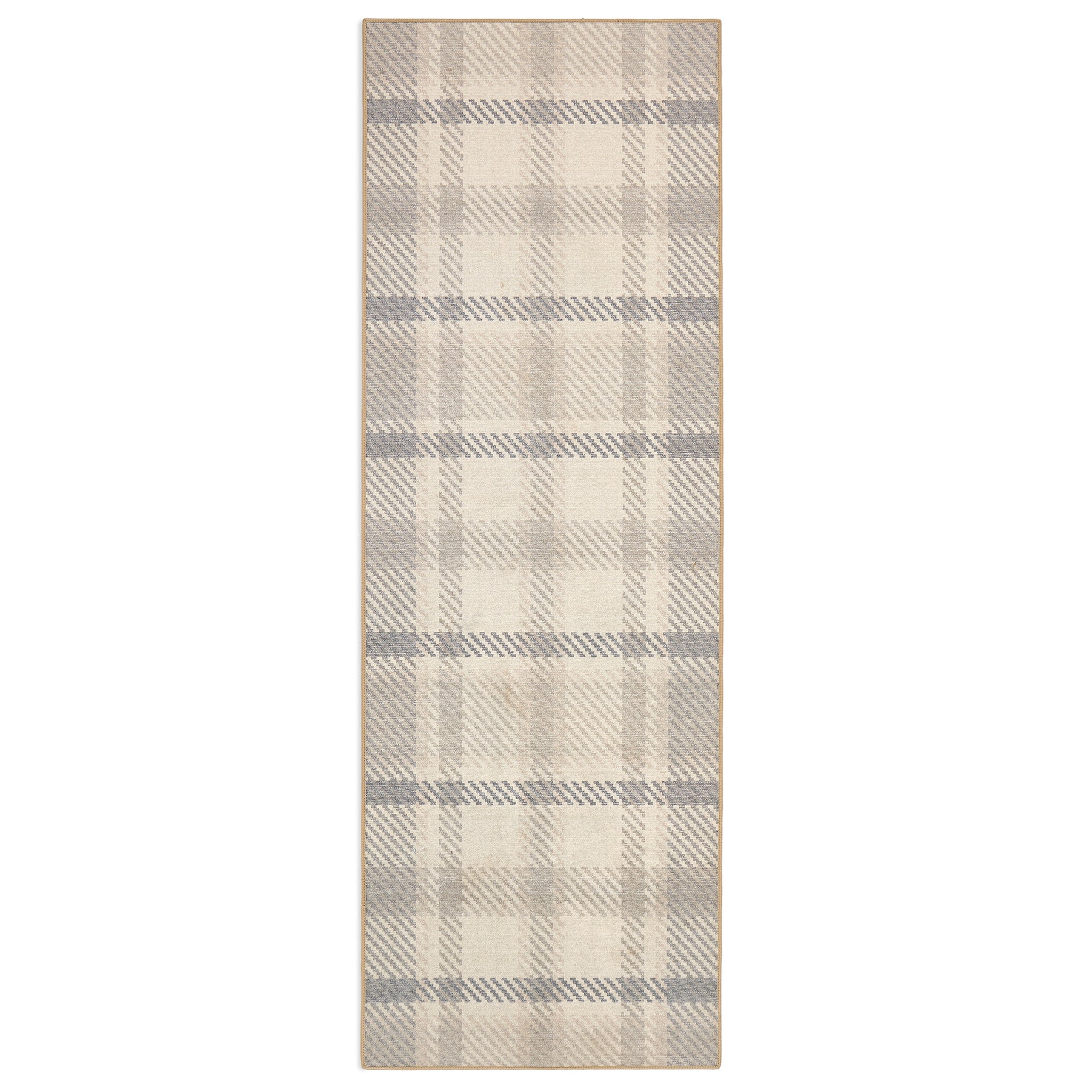 Isla Plaid Neutral Eco-Washable Rug