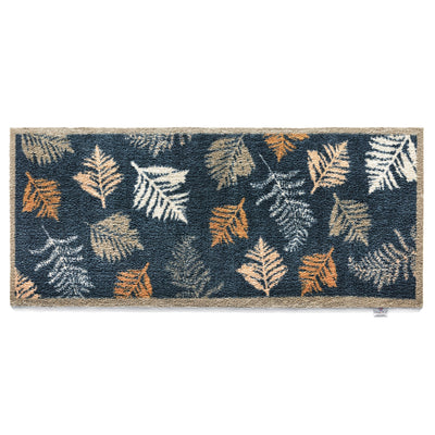 Nature 14 Leaves Navy Washable Runner 4