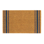 Navy Border Stripe Coir Doormat 1