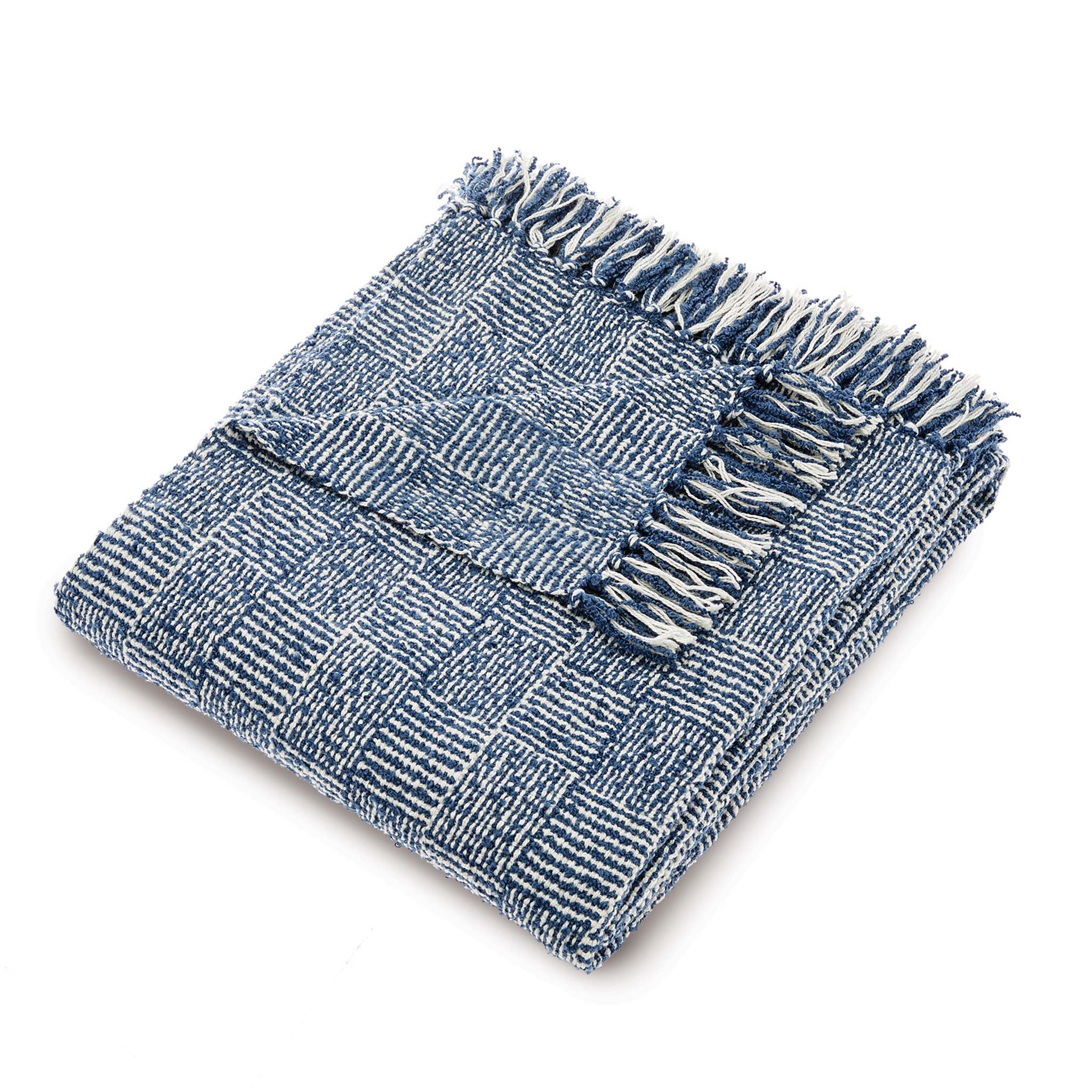 Crosshatch Throw Navy