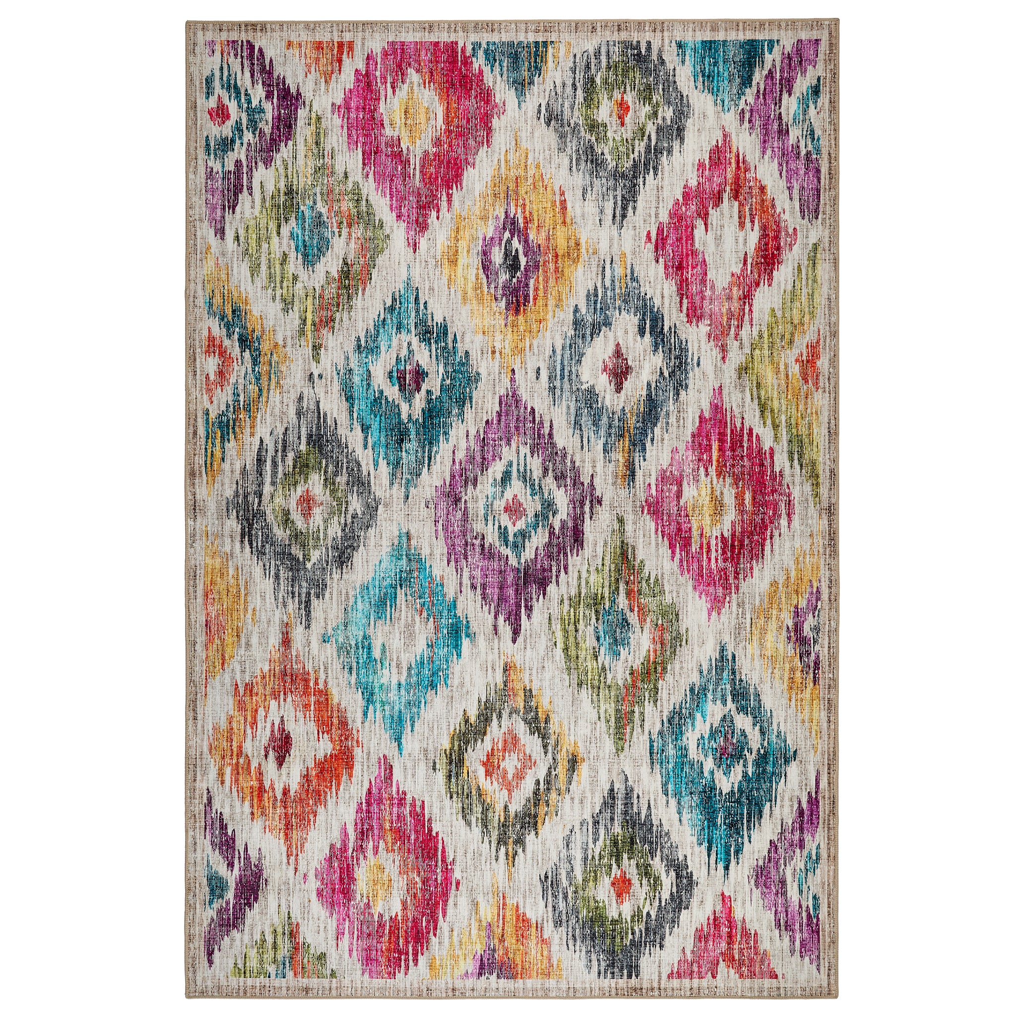 Hug Rug Painted Ikat Washable Rug 