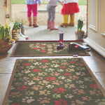 Hug Rug Green Paws For Love Washable Indoor Doormat and Washable Runner
