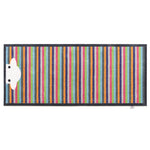 Overhead image of a Peep Stripe Herdy washable runner from Hug Rug