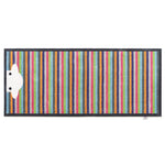 Overhead image of a Peep Stripe Herdy washable runner from Hug Rug