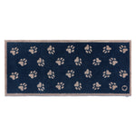 Overhead image of a navy Pet 10 washable runner from Hug Rug