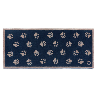 Overhead image of a navy Pet 10 washable runner from Hug Rug
