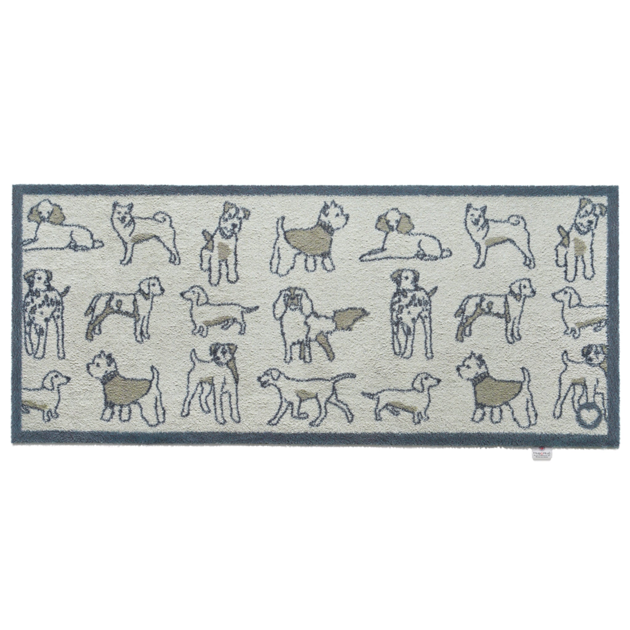 Overhead image of a grey Pet 70 washable runner from Hug Rug
