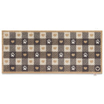 Overhead of beige Hug Rug Pet Check 1 washable runner
