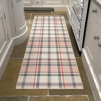 Isla Plaid Pink Eco-Washable Rug