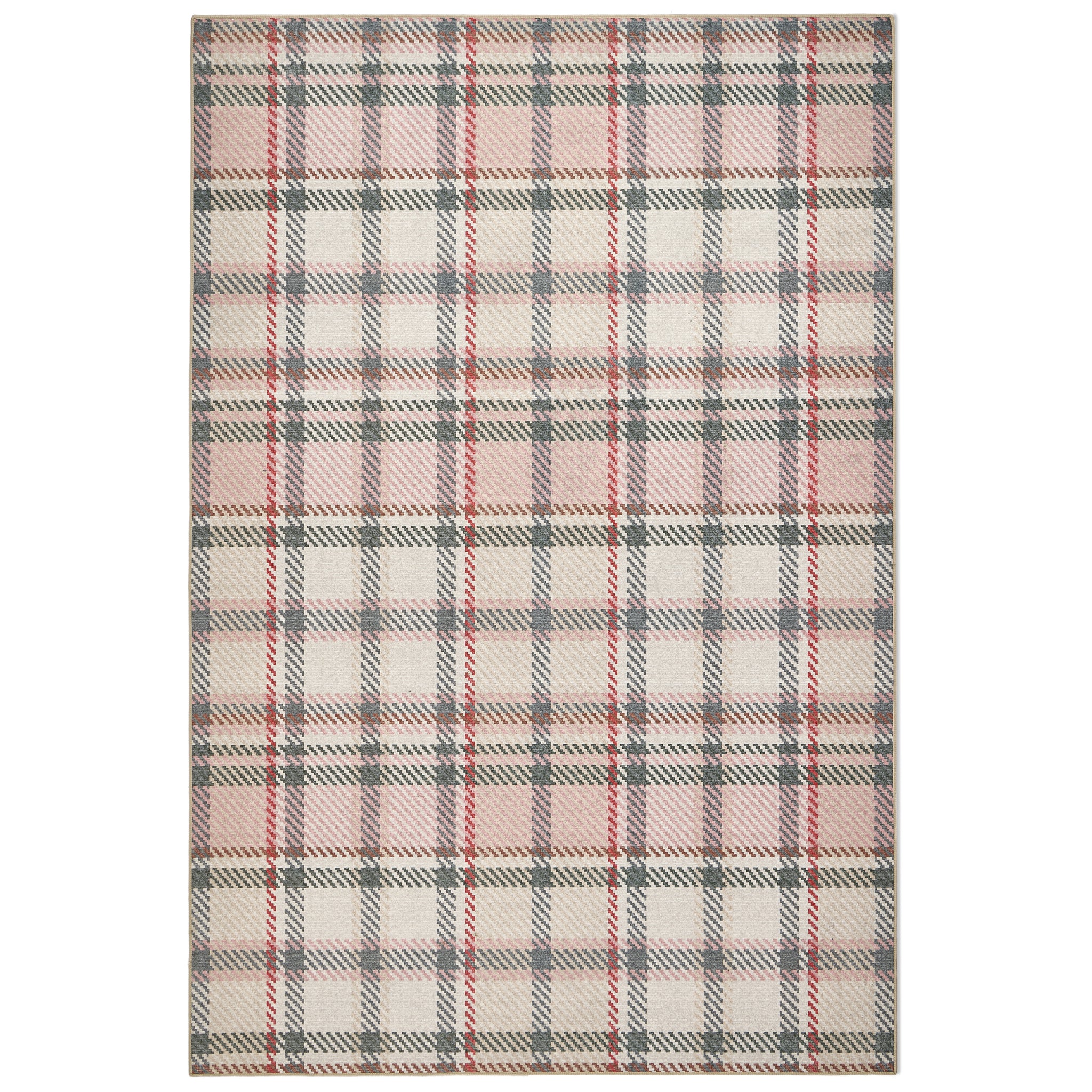 Isla Plaid Pink Eco-Washable Rug