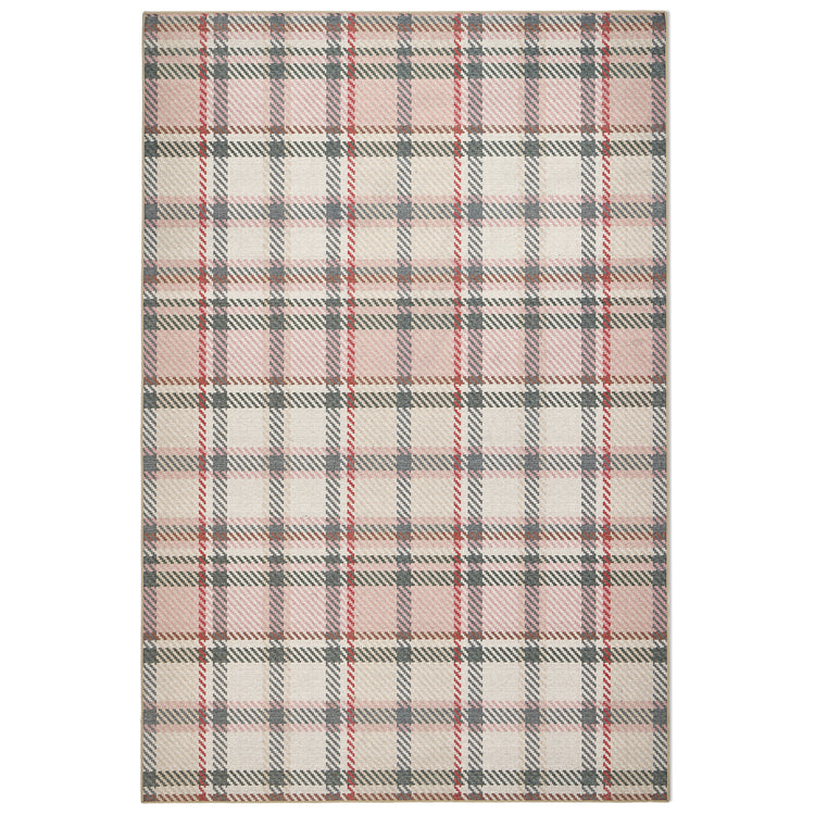 Isla Plaid Pink Eco-Washable Rug