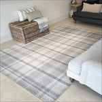 Isla Plaid Neutral Eco-Washable Rug 3