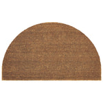 Plain Natural Coir - Half Moon Doormat 1