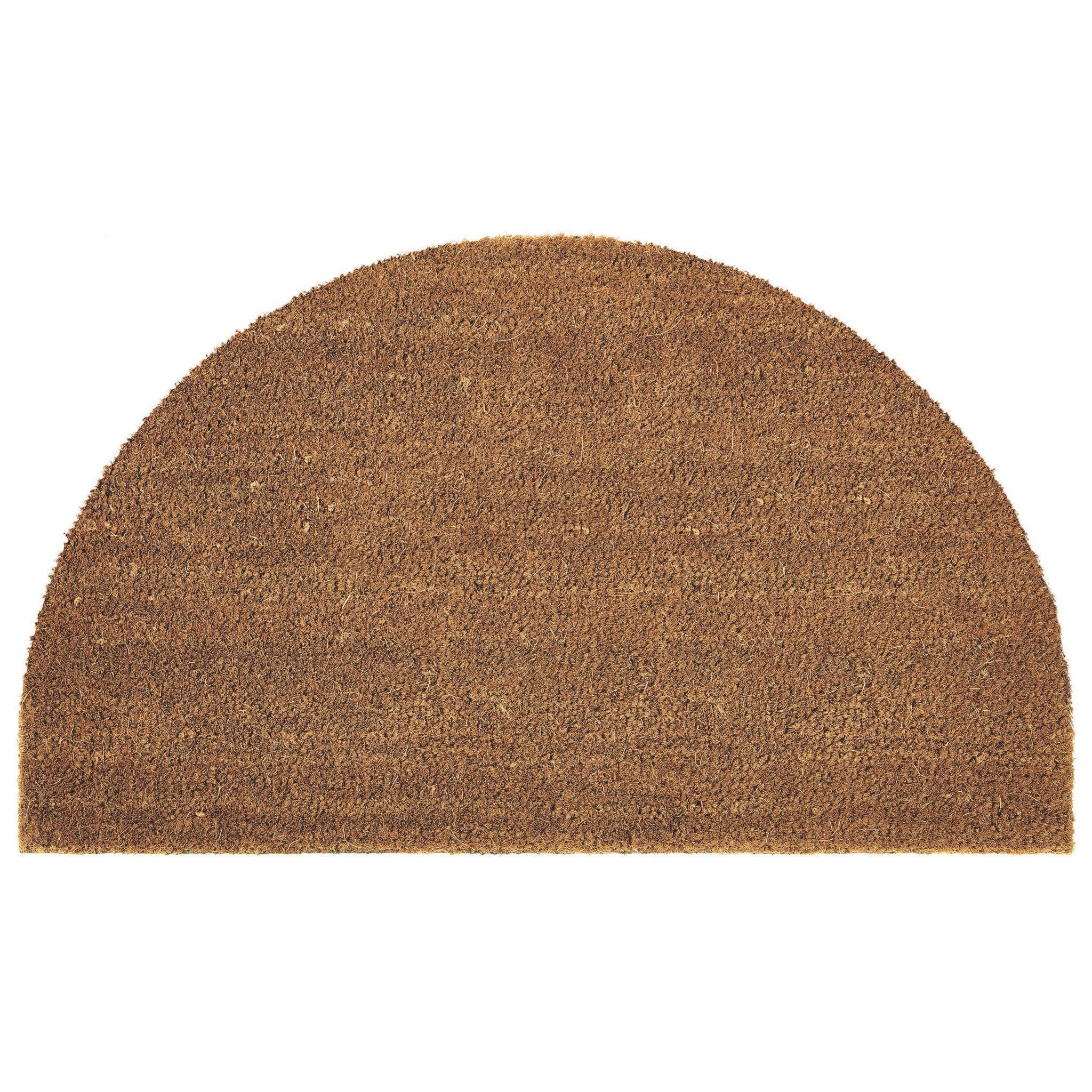 Plain Natural Coir - Half Moon Doormat 1