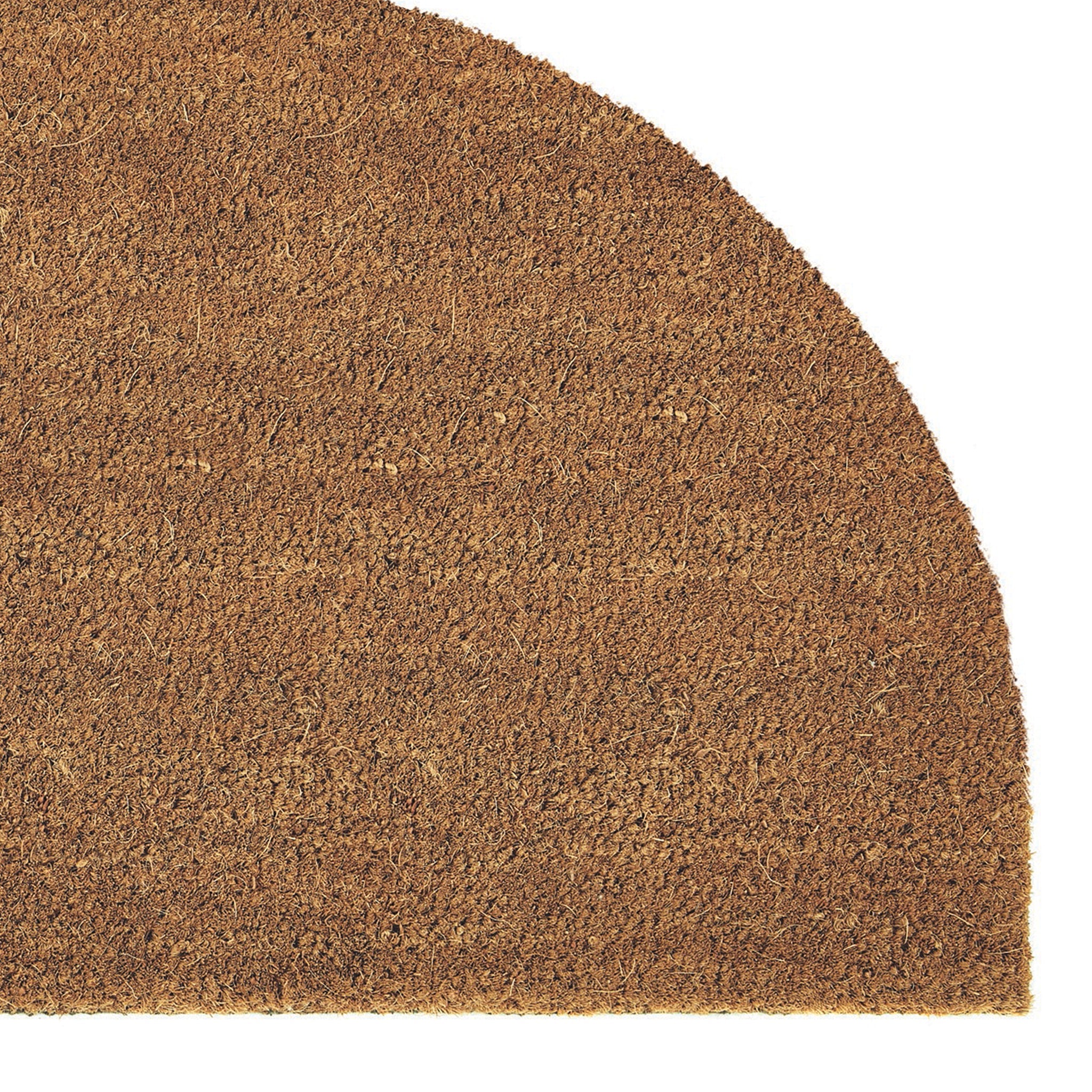 Plain Natural Coir - Half Moon Doormat 2