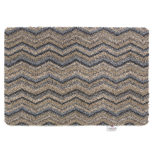 Plain - Ribbon Grey Zig Zag Doormat