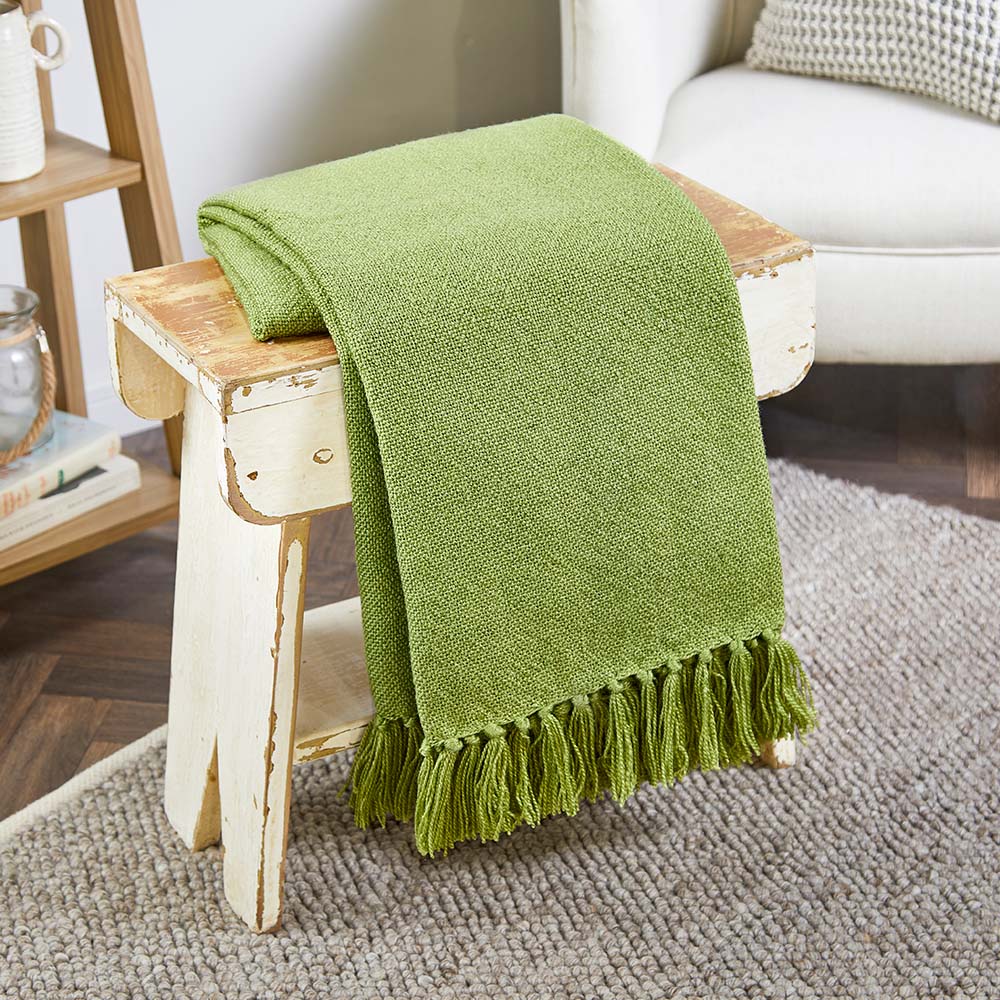 Plain Throw Green 2