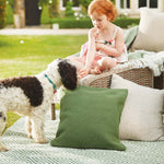 Plain Cushion Dark Green 2