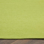 Plain Washable Rug Green 3