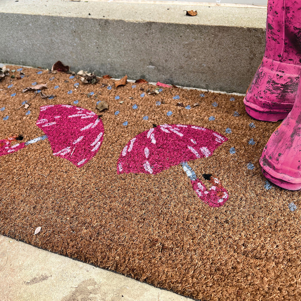 Printed Coir Umbrella Doormat Lifestyle 3