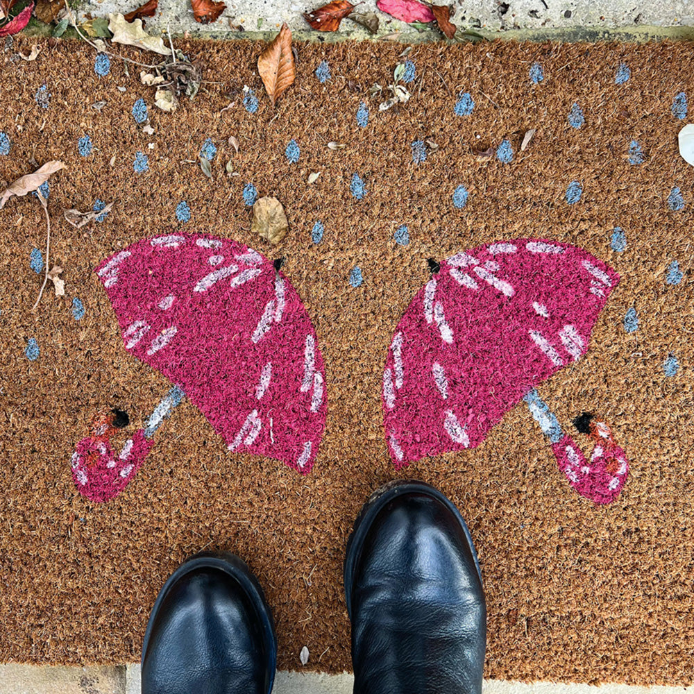 Printed Coir Umbrella Doormat Lifestyle 2