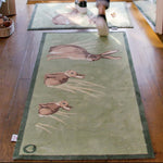 Rabbit 1 Green Cotton Washable Doormat 4