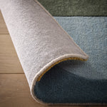 Retro Deco- 100% wool cut & looped pile, hand-tufted rug in multi with a geometric design. 