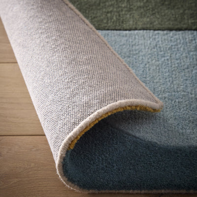 Retro Deco- 100% wool cut & looped pile, hand-tufted rug in multi with a geometric design. 