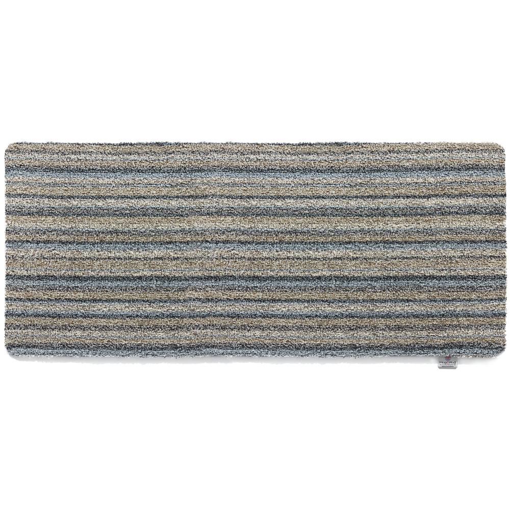Ribbon Grey Striped Washable Doormat 7