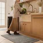 Ribbon Grey Striped Washable Doormat 2