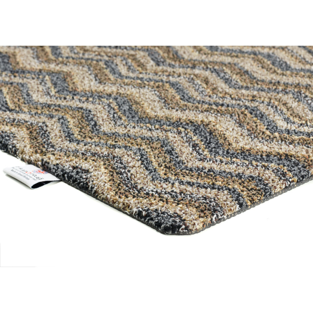 Ribbon Stone Zigzag Washable Doormat 2