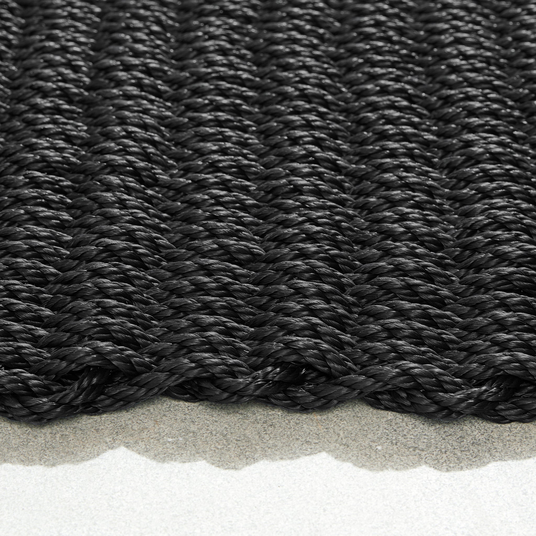 Outdoor Rope Mat Black